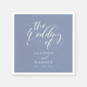 Serviette En Papier Élégante calligraphie Mariage classique serviettes (Devant)