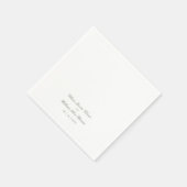 Serviette En Papier Élégante calligraphie Mariage vert d'âge minimal (Coin)