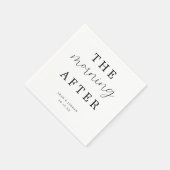 Serviette En Papier Élégante calligraphie Matin après Brunch Mariage (Coin)