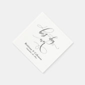 Serviette En Papier Élégante calligraphie Meilleur Jour Jamais Simple  (Coin)