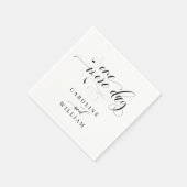 Serviette En Papier Élégante Calligraphie Un Dîner De Répétition D'Une (Coin)