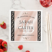 Serviette En Papier Élégante célébration du 46e anniversaire du Mariag (En situation)