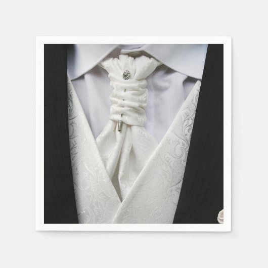 Serviette En Papier Élégante chambre Tuxedo Papier Napkin (Devant)