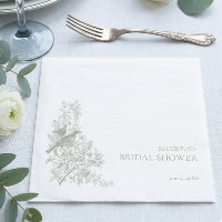 Elégante Chinoiserie de Sage Naturelle Mariage Sho