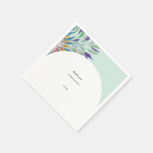 Serviette En Papier Élégante Colorée Bohème Artistique Aquarelle Belle