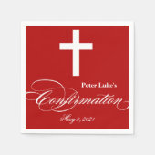 Serviette En Papier Élégante confirmation croisée Napkin personnalisé (Devant)