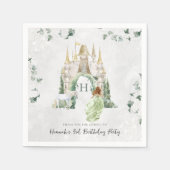 Serviette En Papier Élégante conte de fées Princesse | Anniversaire (Devant)