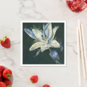 Serviette En Papier Elégante couleur blanche et bleu marine moderne (En situation)