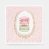 Serviette En Papier Elégante couronne de laurier avec Pastel Macarons (Devant)