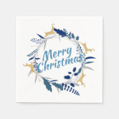 Serviette En Papier Élégante couronne de rennes d'or fleurie couronne (Devant)