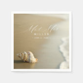 Serviette En Papier Elégante Destination Beach Mariage Réception (Devant)