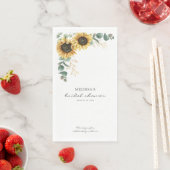 Serviette En Papier Élégante douche de mariage florale de tournesol d' (En situation)