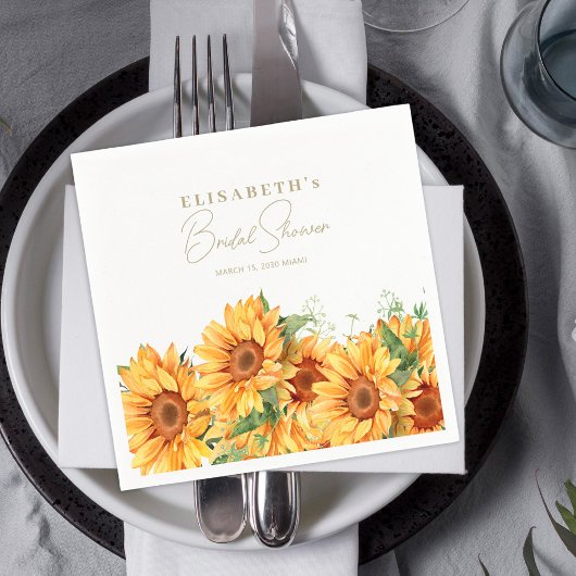 Serviette En Papier Elégante douche de nage fleurie