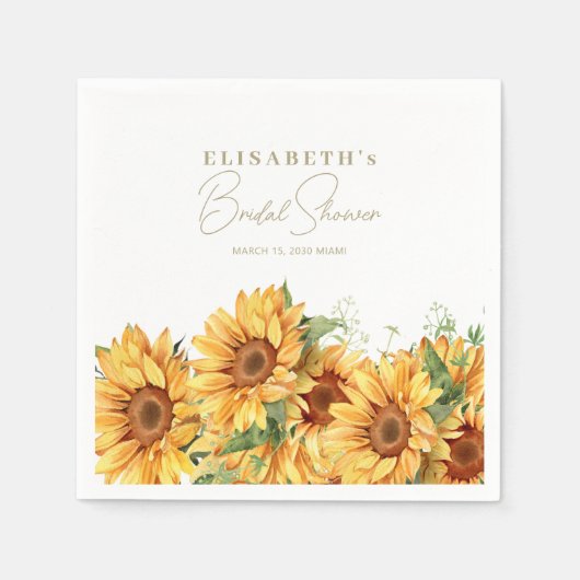 Serviette En Papier Elégante douche de nage fleurie (Devant)