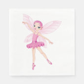 Serviette En Papier Élégante Fée De Ballerina Rose Pour Les Amateurs D (Devant)