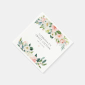 Serviette En Papier Élégante fête d'anniversaire rose pâle rose (Coin)