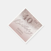 Serviette En Papier Elégante fête d'anniversaire Rose Parties scintill (Coin)