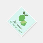 Serviette En Papier Élégante fête de la chaux verte (Coin)