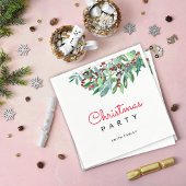 Serviette En Papier Élégante fête de Noël verdoyante