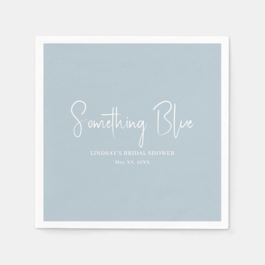Serviette En Papier Elégante Fête des mariées bleu clair (Devant)