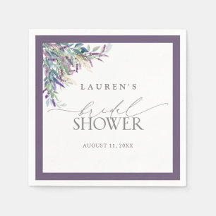 Serviette En Papier Élégante Fête des mariées d'aquarelle florale de l