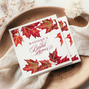 Serviette En Papier Elégante Fête des mariées d'automne des feuilles r