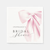 Serviette En Papier Élégante Fête des mariées de cabot rose (Devant)