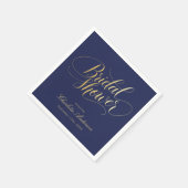 Serviette En Papier Élégante Fête des mariées de calligraphie (Coin)