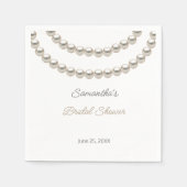 Serviette En Papier Elégante Fête des mariées de collier Pearl (Devant)