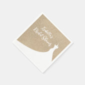 Serviette En Papier Elégante Fête des mariées de plage Napkin blanc (Coin)