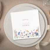 Serviette En Papier Elégante Fête des mariées de verdure Fleur sauvage