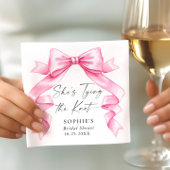 Serviette En Papier Élégante Fête des mariées douce à main rose