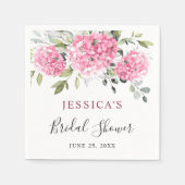 Serviette En Papier Élégante Fête des mariées Eucalyptus d'Hydrangée R (Devant)