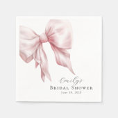 Serviette En Papier Élégante Fête des mariées Feminine Rose Bow (Devant)