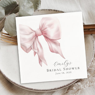 Serviette En Papier Élégante Fête des mariées Feminine Rose Bow