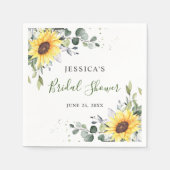 Serviette En Papier Elégante Fête des mariées florale Eucalyptus tourn (Devant)