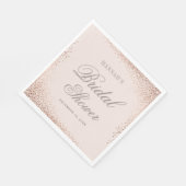 Serviette En Papier Élégante Fête des mariées Rose Gold (Coin)