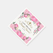 Serviette En Papier Élégante Fête des mariées victorienne rose pâle (Coin)