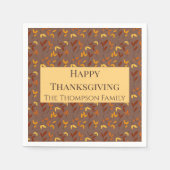 Serviette En Papier Élégante feuille d'automne (Devant)