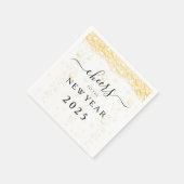 Serviette En Papier Elégante Fizz Bubbles Cheers Nouvel An Réveillon (Coin)