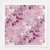 Serviette En Papier Élégante floraison de cerisiers blancs Sakura rose (Devant)