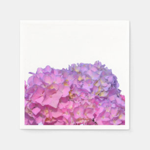 Serviette En Papier Elégante florales violettes roses hydrangées