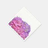 Serviette En Papier Elégante florales violettes roses hydrangées (Coin)