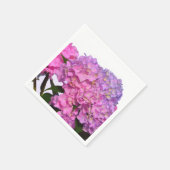 Serviette En Papier Elégante florales violettes roses hydrangées (Coin)