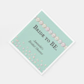 Serviette En Papier Élégante future mariée sarcelle bleu perle Baby Sh (Coin)