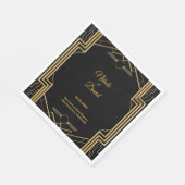 Serviette En Papier Elégante Gatsby Mariage Napkins Art Déco (Coin)