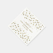 Serviette En Papier Elégante Gold Stars 50e fête d'anniversaire (Coin)