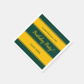 Serviette En Papier Élégante Grandes Vertes Et Or Moderne Anniversaire (Coin)