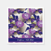 Serviette En Papier Élégante Lavande Violette Fleurs Florales Personna (Devant)