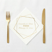 Serviette En Papier Élégante mariée et mariée, serviette mariage